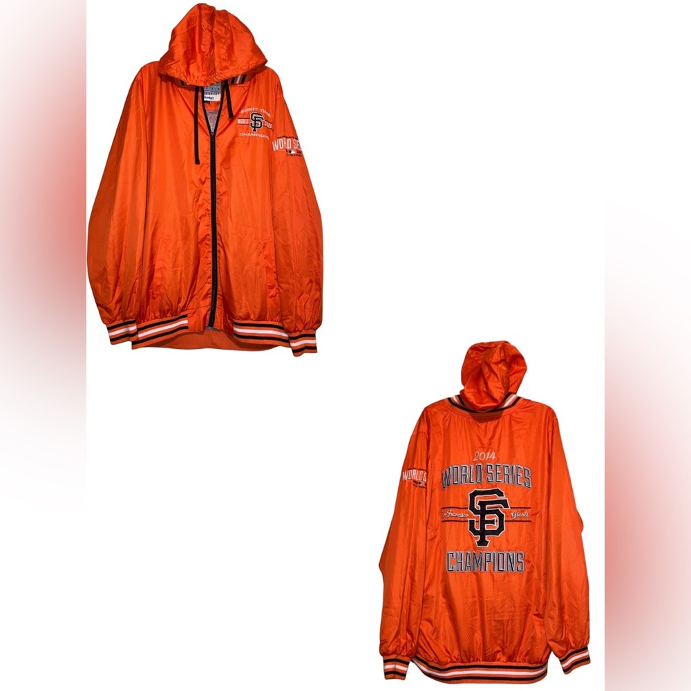 Sf San Francisco Giants Ripstop Nylon Jacket JH designs 2XL 2014 Champions MLB